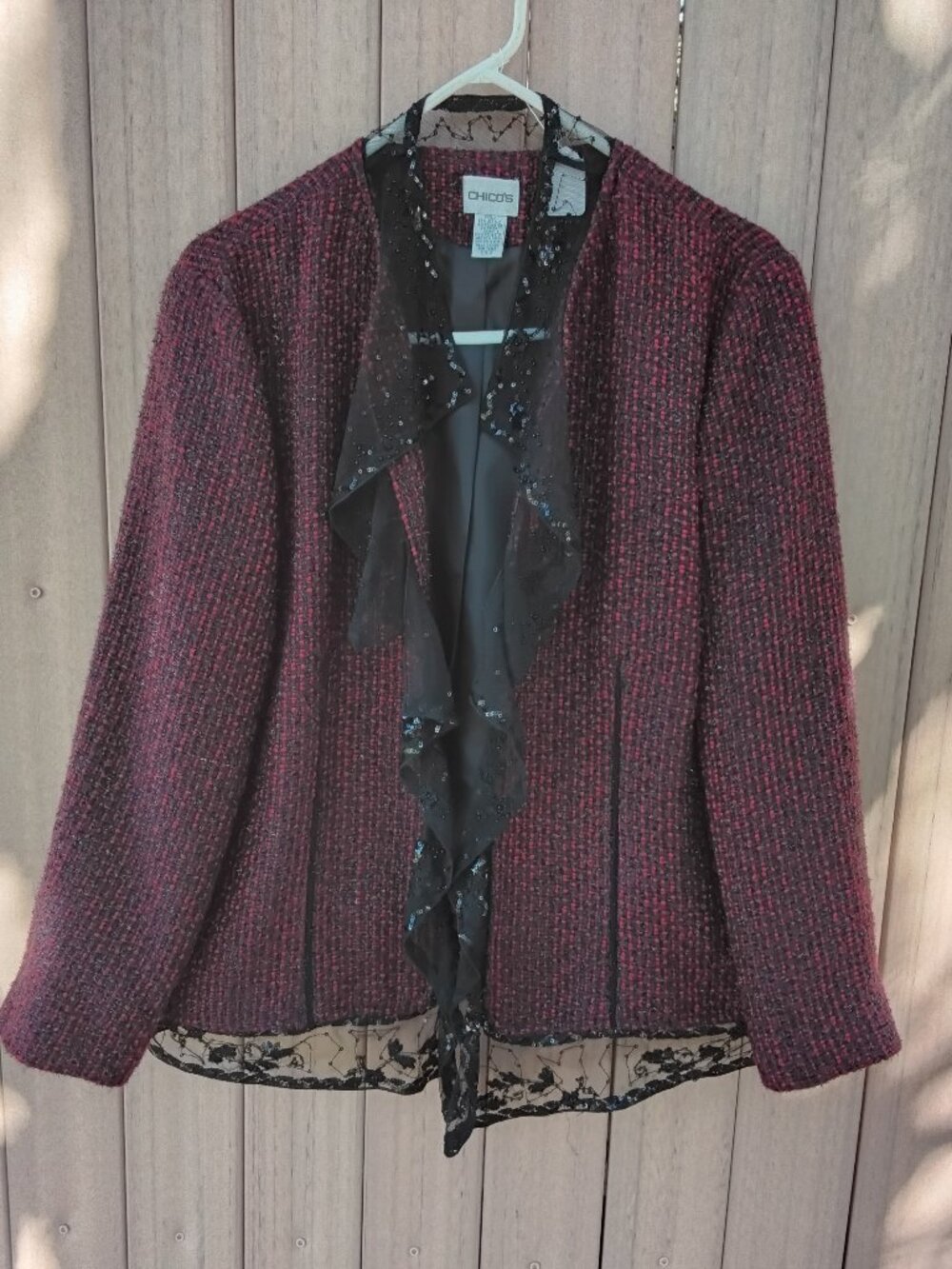 Chico's Women's Tweed Jacket Size 2 #570